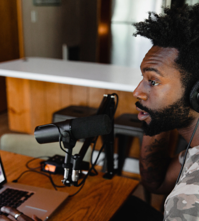 Person in podcast